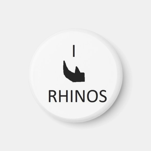 Aimant Je corne des rhinocéros (Devant)