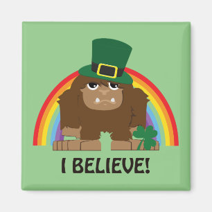 Aimant Je Crois ! Leprechaun Bigfoot