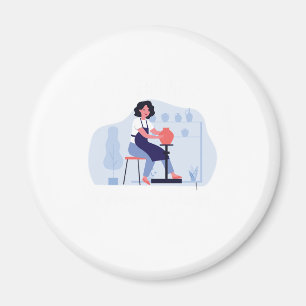 Aimant Je lance des choses Poterie Céramique Porcelaine C