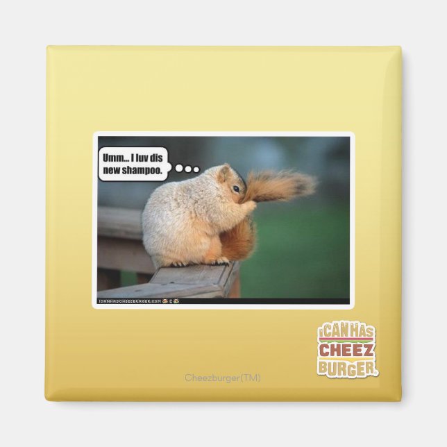 Aimant Je luv dis nouveau shampooing (Devant)