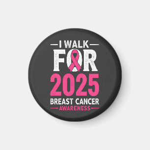 Aimant Je marche pour 2025 Cancer du sein T-shirt masculi
