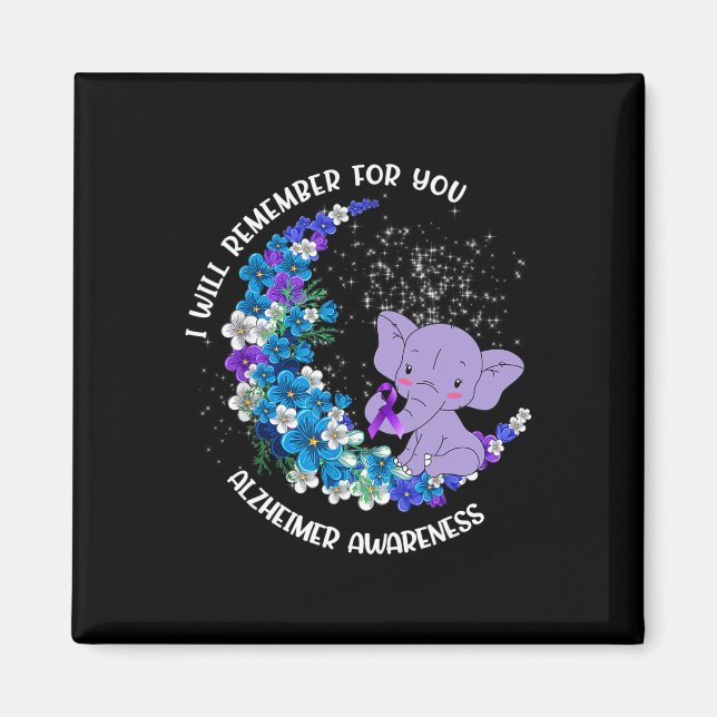 Aimant Je me rappellerai pour vous Alzheimer Awareness El (Devant)