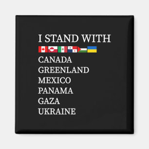 Aimant Je me tiens avec Canada Groenland Mexique Panama G