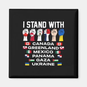 Aimant Je me tiens avec le Canada Groenland Mexique Panam