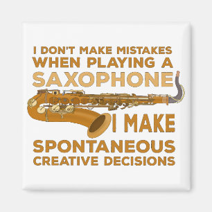 Aimant Je ne me trompe pas en jouant du saxophone