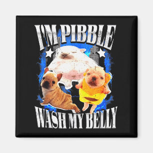 Aimant Je pibble lave mon ventre Frenchie Bouledogue