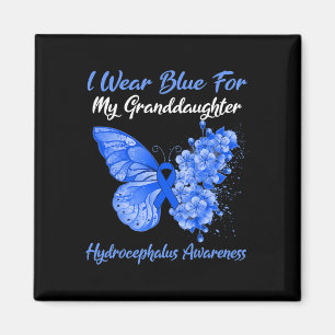 Aimant Je Porte Du Bleu Pour Ma Petite-Fille Hydrocéphali