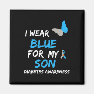 Aimant Je Porte Du Bleu Pour Mon Fils Diabète Sensibilisa