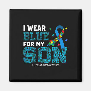 Aimant Je Porte Du Bleu Pour Mon Fils Sensibilisation sur