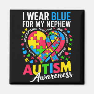 Aimant Je porte du bleu pour mon neveu Au Awareness