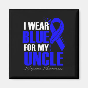Aimant Je Porte Du Bleu Pour Mon Oncle Alopecia