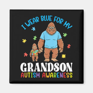 Aimant Je porte du bleu pour mon petit-fils Sensibilisati