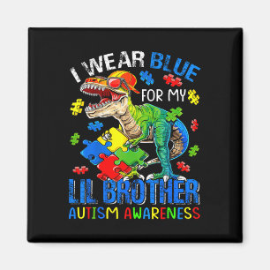 Aimant Je porte du bleu pour mon petit frère pour la sens