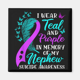 Aimant Je Porte Du Purple Turquoise En Mémoire De Mon Sui