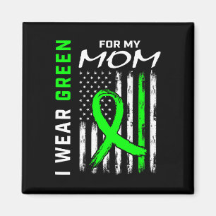 Aimant Je Porte Du Vert Pour Ma Mère Sensibilisation Aux