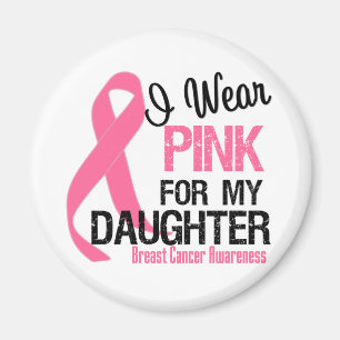 Aimant Je porte le rose pour ma fille
