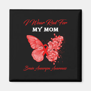 Aimant Je Porte Le Rouge Pour Ma Maman Cerveau Aneurysme 