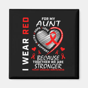 Aimant Je Porte Le Rouge Pour Ma Tante Maladie Cardiaque