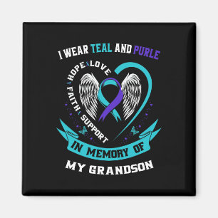 Aimant Je Porte Le Turquoise Et Le Violet Pour Le Suicide