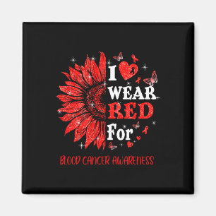 Aimant Je porte Red Twinkle Coeur Tournesol Sang Cancer A