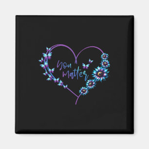 Aimant Je Porte Suicide Turquoise Et Violet Sensibilisati