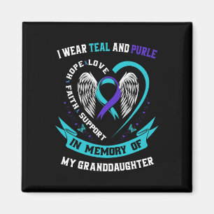 Aimant Je Porte Turquoise Et Violet Pour Le Suicide De Pe