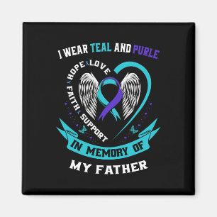 Aimant Je Porte Turquoise Et Violet Pour Mon Père Suicide