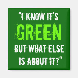 Aimant "Je sais que c’est vert..."