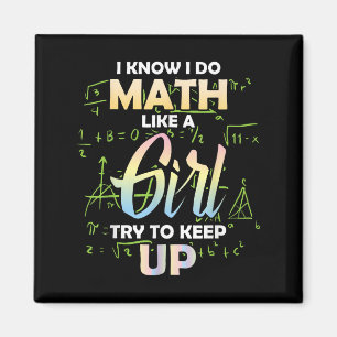 Aimant Je sais que je fais des maths comme une fille amat