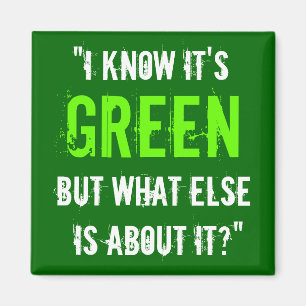 Aimant "Je sais qu'il est vert…"