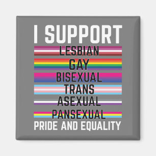 Aimant Je soutiens Lesbienne Gay Bisexuel Trans Panne Ase