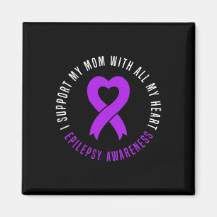 Aimant Je soutiens maman avec tout mon coeur Epilepsy War