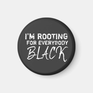 Aimant Je soutiens tout le monde Noir