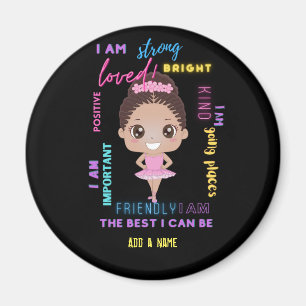 Aimant JE SUIS - Affirmations Positives pour Fille Danseu