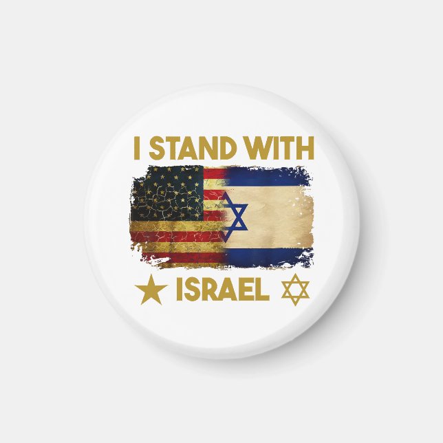 Aimant Je Suis Avec La Chemise D'Israël Je Suis Avec Isra (Devant)