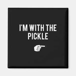 Aimant Je suis avec la fête costumée de Pickle Halloween 