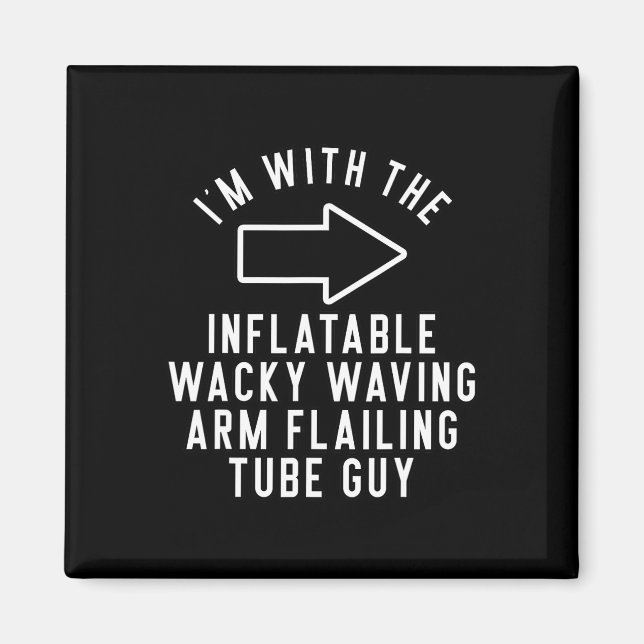 Aimant Je suis avec le bras gonflable de Wacky Waving Fla (Devant)