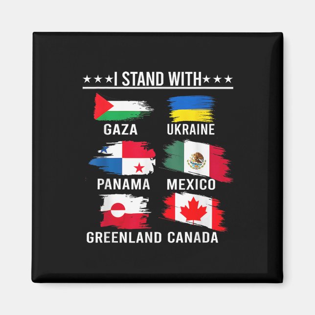Aimant Je Suis Avec Le Canada Groenland Mexique Panama Ga (Devant)