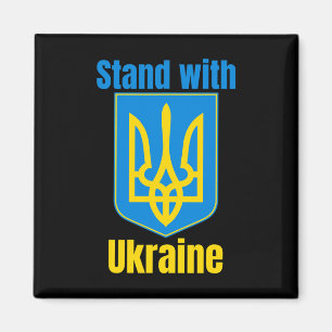 Aimant Je suis avec le tee-shirt Ukraine Je soutiens l'Uk