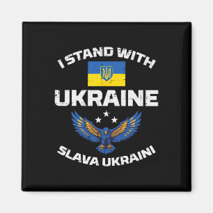 Aimant Je suis avec l'Ukraine Slava Ukraini Hommes ukrain