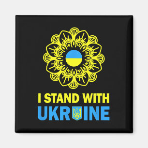 Aimant Je suis avec l'Ukraine Soutien Ukraine Tournesol S
