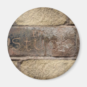 Aimant "Je suis coincé" une autre brique dans le mur