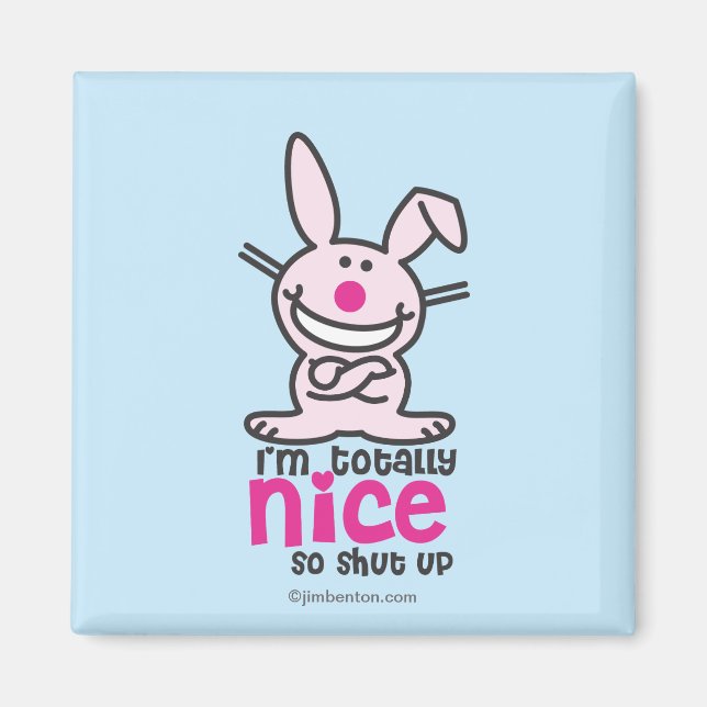 Aimant Je suis complètement sympa (Devant)