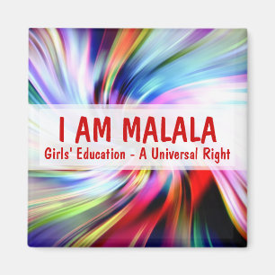 Aimant Je suis éducation de filles de Malala par droite
