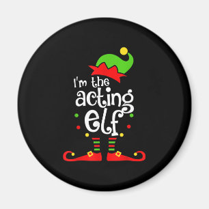 Aimant Je suis Elf Xmas par intérim Famille Ami Noël