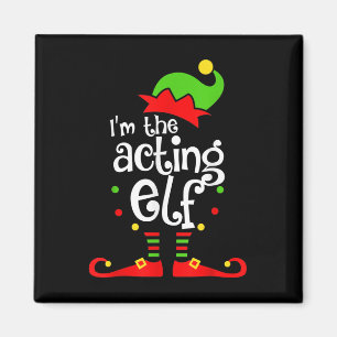 Aimant Je suis Elf Xmas par intérim Famille Ami Noël