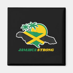 Aimant Je suis fort en Jamaïque J'aime le drapeau jamaïca