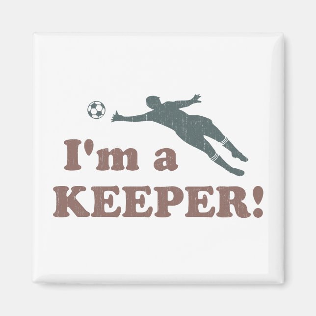 Aimant Je suis gardien de but de soccer (Devant)