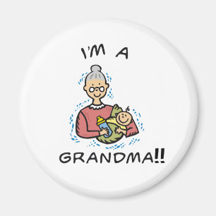 Aimant Je suis grand-mère et bébé