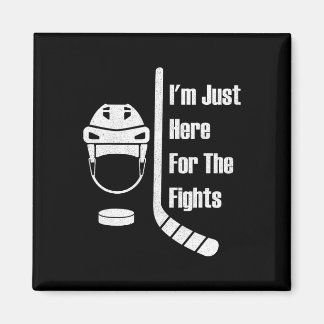 Aimant Je suis juste ici pour les combats Funny Hockey (3
